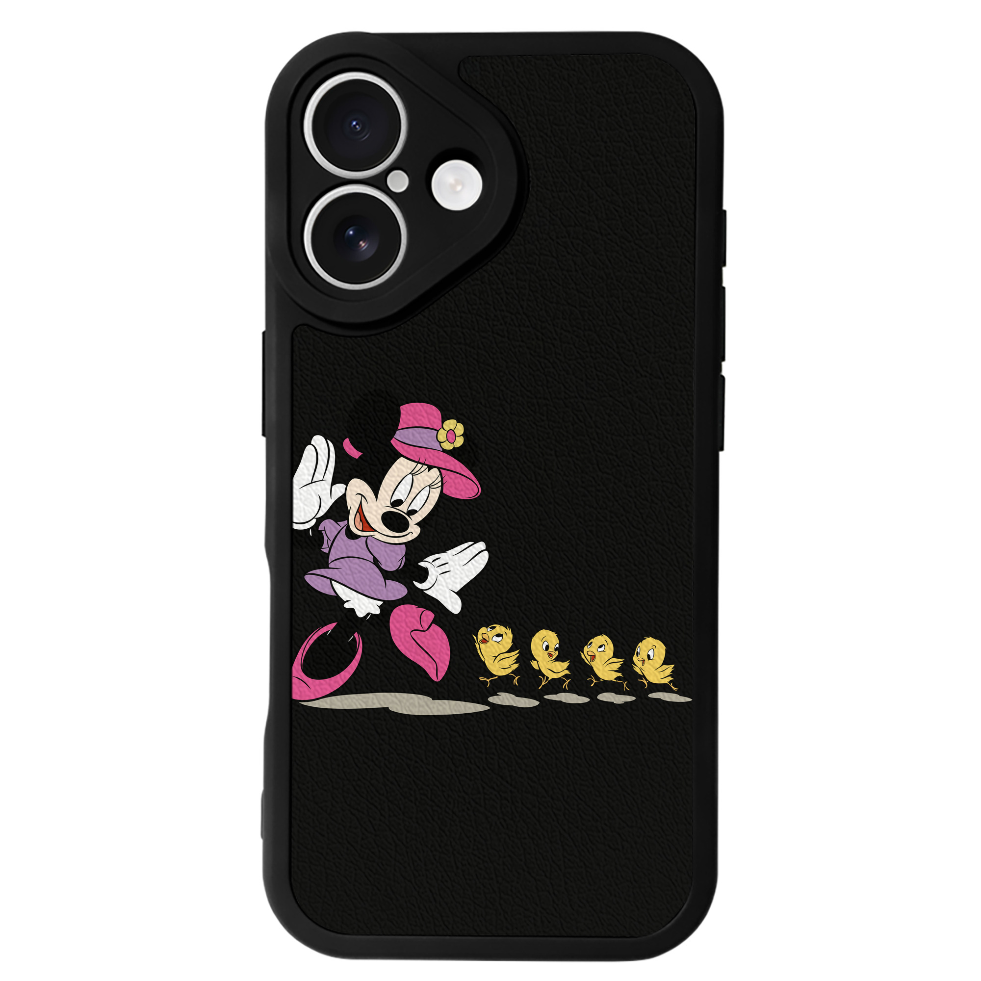 （画像用） ミッキーマウス Mickey Mouse 【iPhone 16シリーズ対応】シリコンスマホケース（レザー調） 材質：シリコン